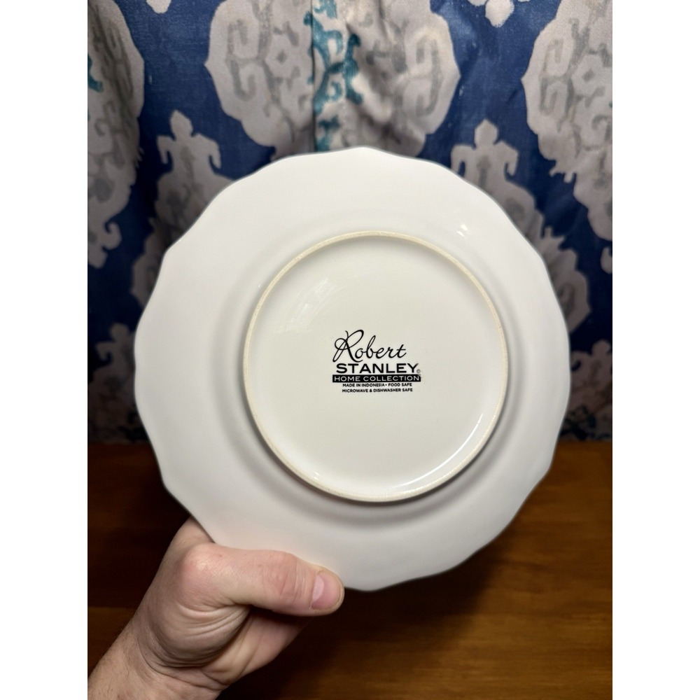 VTG Robert Stanley Home Collection Blue 2PC Christmas Nutcrackers Plates 8.8 in - Picture 7 of 12